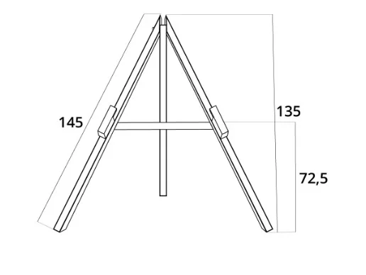 Stojak łuczniczy drewniany pod matę słomianą, wys. 135 cm (KOL.065-042) ZŁOTA STRZAŁA - widok 6