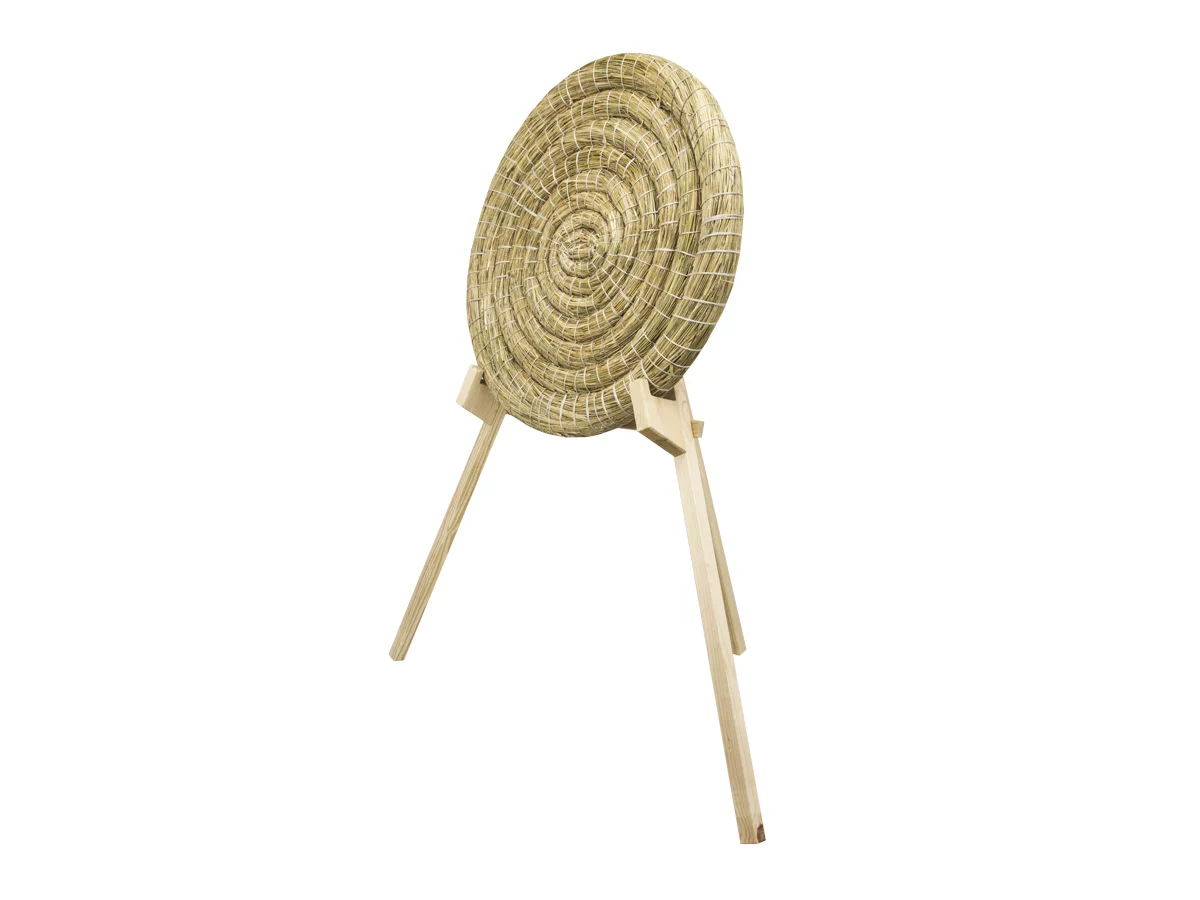 Stojak łuczniczy drewniany pod matę słomianą, wys. 135 cm (KOL.065-042) ZŁOTA STRZAŁA - widok 5
