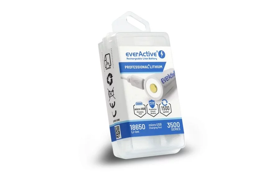 Akumulator EverActive 18650 3500mAh micro USB - widok 5