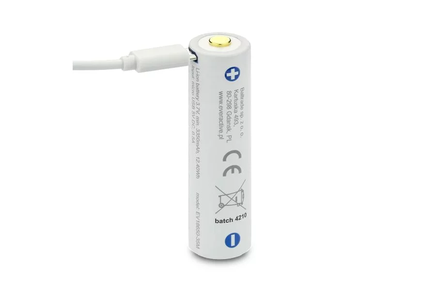 Akumulator EverActive 18650 3500mAh micro USB - widok 4