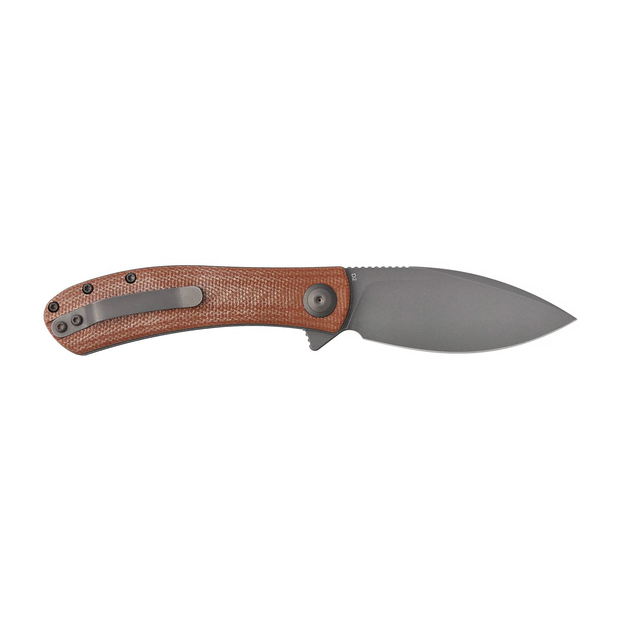 Nóż składany Trollsky Knives Mandu brązowy/stalowe ostrze Micarta (MT006) - widok 2