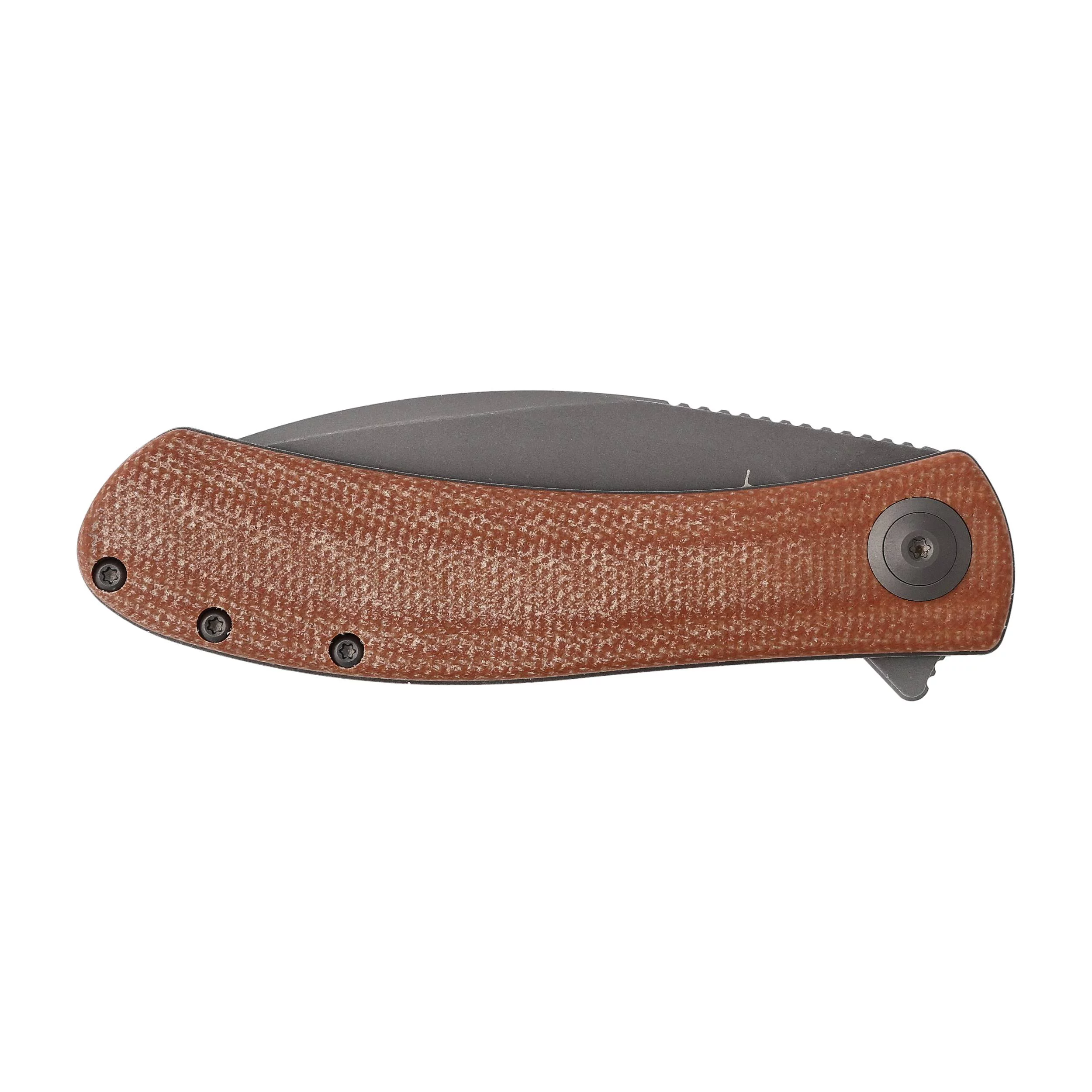 Nóż składany Trollsky Knives Mandu brązowy/stalowe ostrze Micarta (MT006) - widok 4