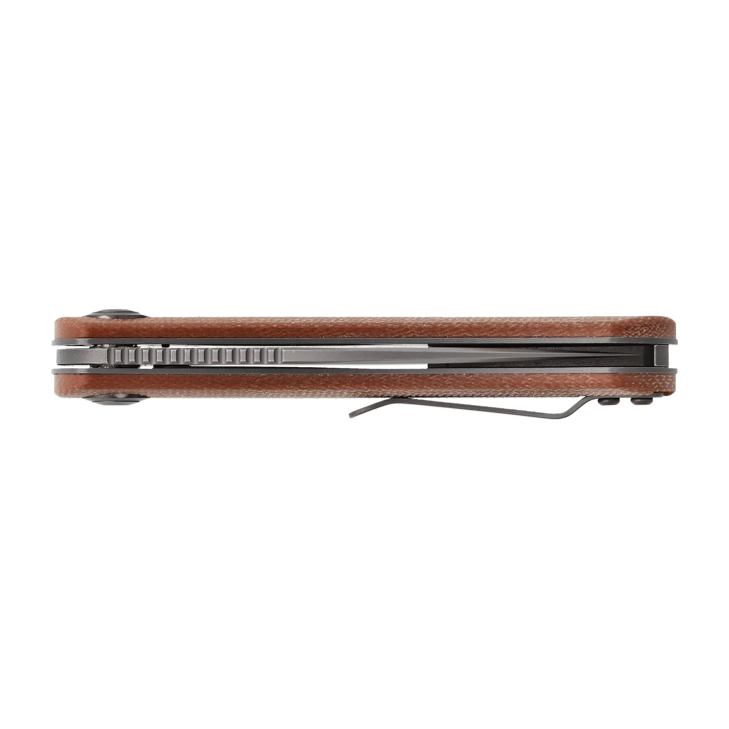 Nóż składany Trollsky Knives Mandu brązowy/stalowe ostrze Micarta (MT006) - widok 5