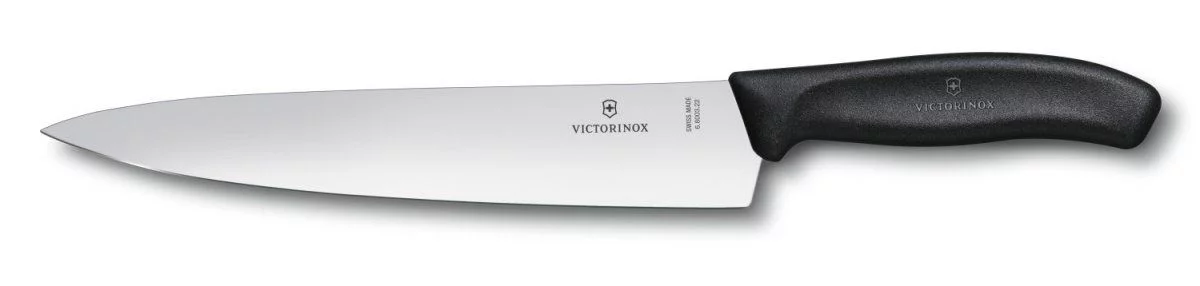 Nóż kuchenny 22 cm szerokie ostrze Classic czarny VICTORINOX (6.8003.22B) - widok 2