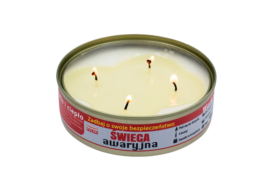 Świeca awaryjna przetrwania Eko HASKE Pro 180g, 32h świecenia + zapałki