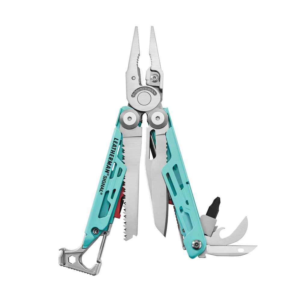 Multitool Leatherman SIGNAL Aqua turkus - Stainless - 19 narzędzi  (833187)