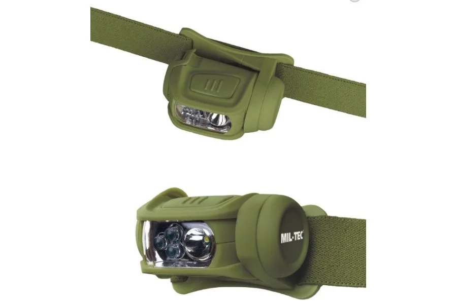 Latarka czołowa Mil-Tec Led 4 Colour - Olive - widok 2