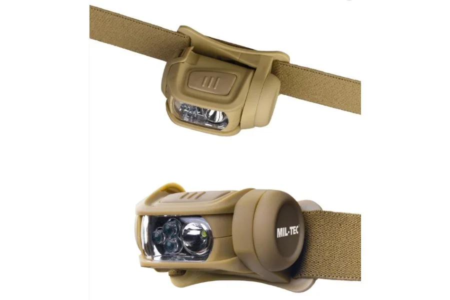 Latarka czołowa Mil-Tec Led 4 Colour - Coyote - widok 2
