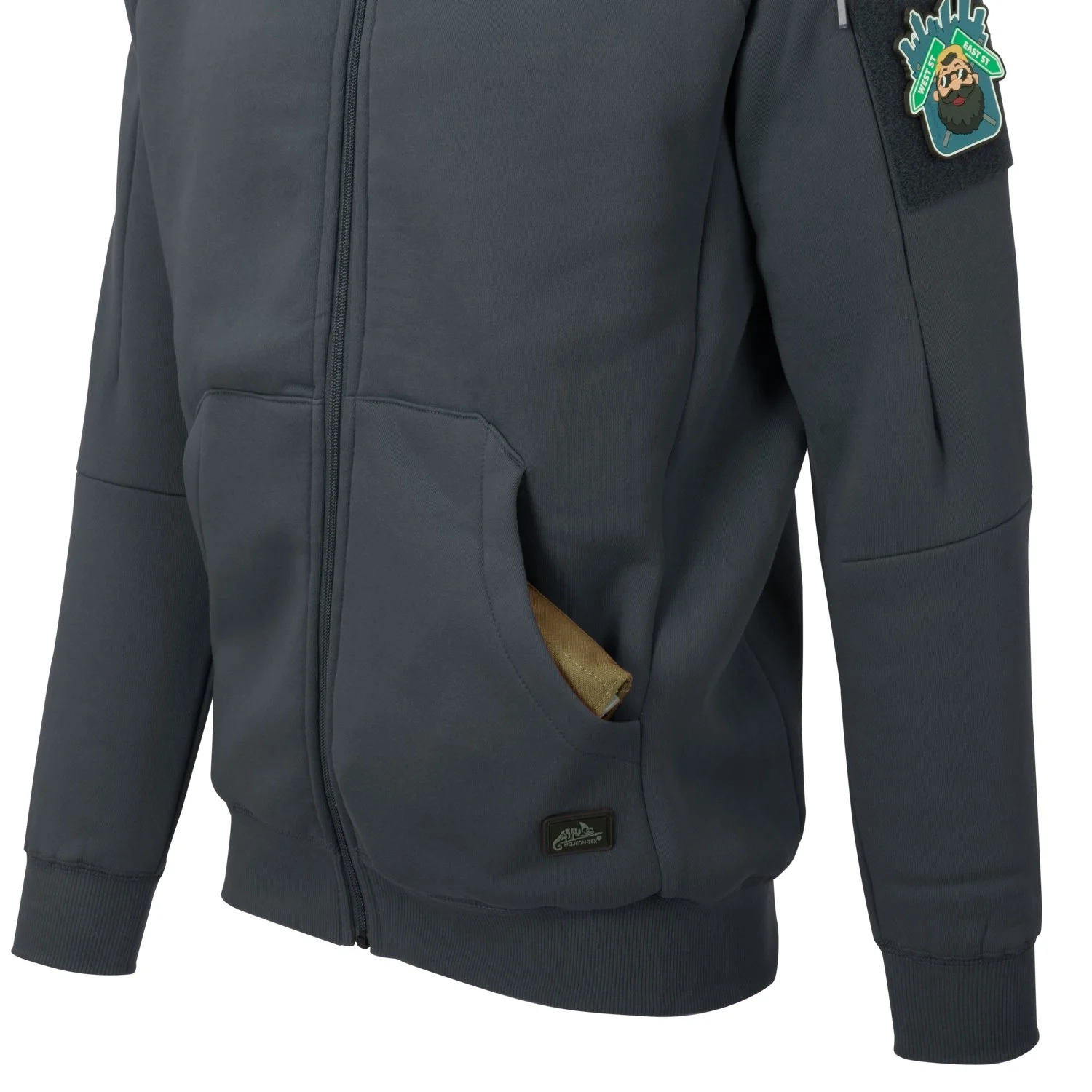 Bluza HELIKON Urban Tactical Hoodie LITE FULLZIP - Zielona (BL-ULF-CB-82) HELIKON-TEX - widok 6