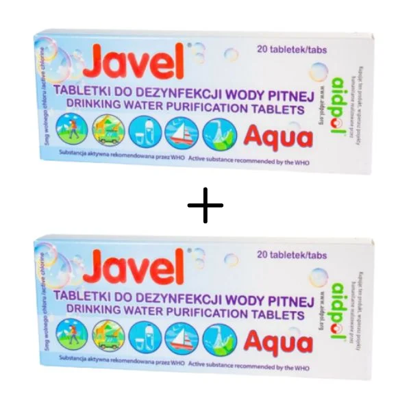 2x Tabletki do odkażania wody Javel Aqua 20 szt. (BUJATB20) JAICO D.P.N.V.