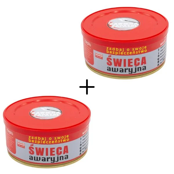 2x Świeca awaryjna przetrwania HASKE Pro 280g, 48h świecenia + zapałki