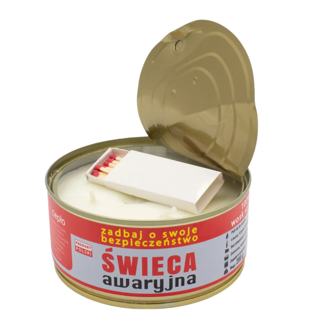 2x Świeca awaryjna przetrwania HASKE Pro 280g, 48h świecenia + zapałki - widok 6