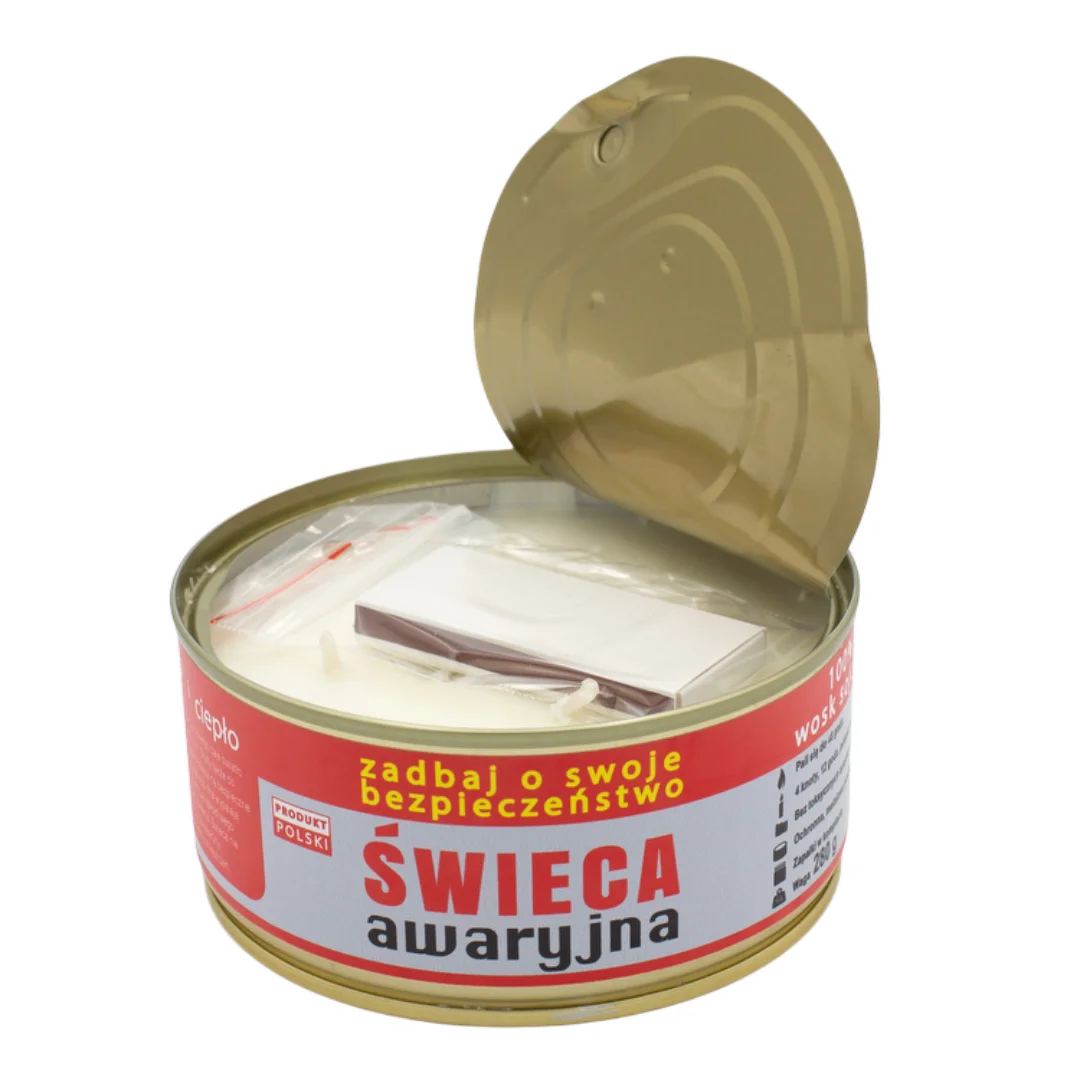 2x Świeca awaryjna przetrwania HASKE Pro 280g, 48h świecenia + zapałki - widok 5