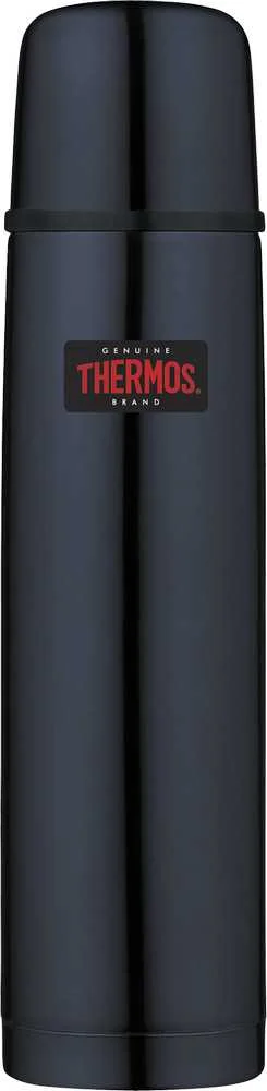 Termos z przyciskiem na nakrętce - 1 l - z kubkiem THERMOS - ciemnoniebieski
