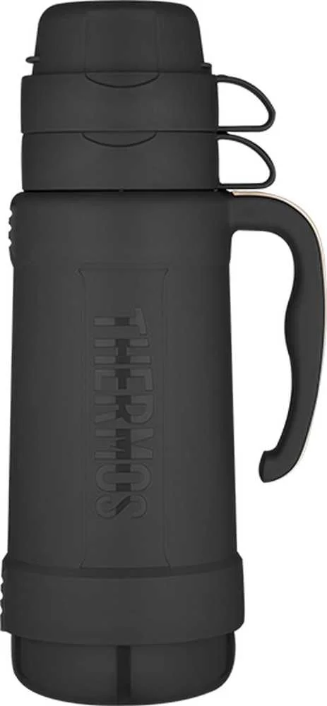 Termos szklany 1,8 l z dwoma kubkami THERMOS - czarny