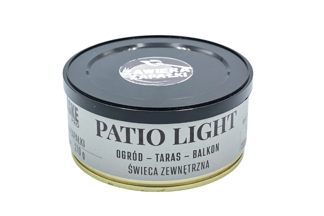 Świeca wiatroodporna EKO zewnętrzna Patio Light 260g Haske Pro 10h świecenia + zapałki - widok 2