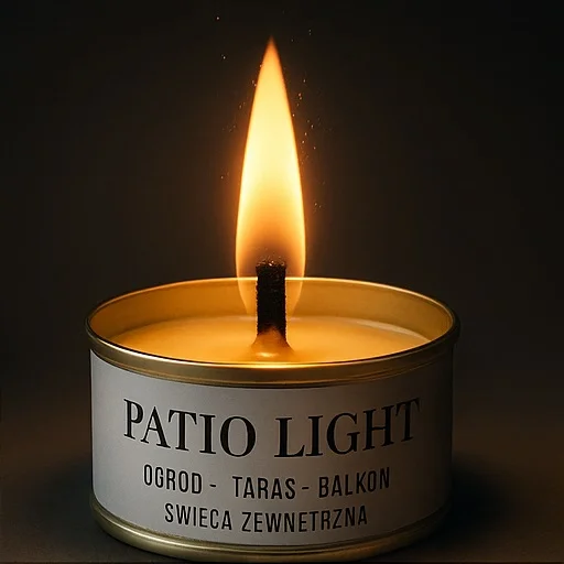 Świeca wiatroodporna EKO zewnętrzna Patio Light 260g Haske Pro 10h świecenia + zapałki - widok 8