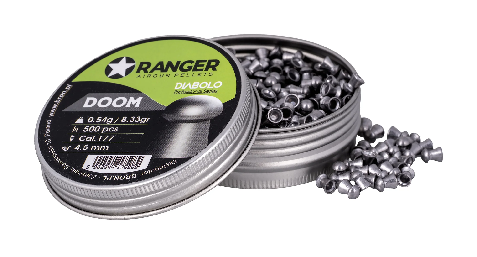 Śrut 4,5 mm Diabolo RANGER Professional Doom grzybek 500 szt. 0,54 g - widok 2