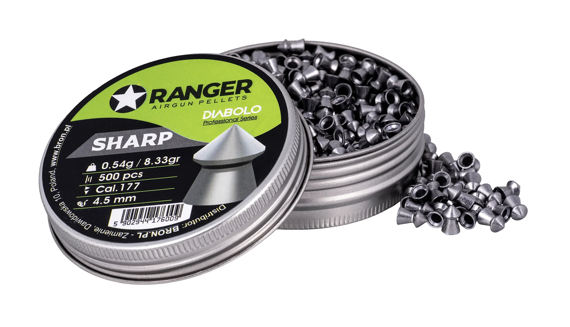 Śrut 4,5 mm Diabolo RANGER Professional Sharp szpic 500 szt. 0,54 g - widok 2