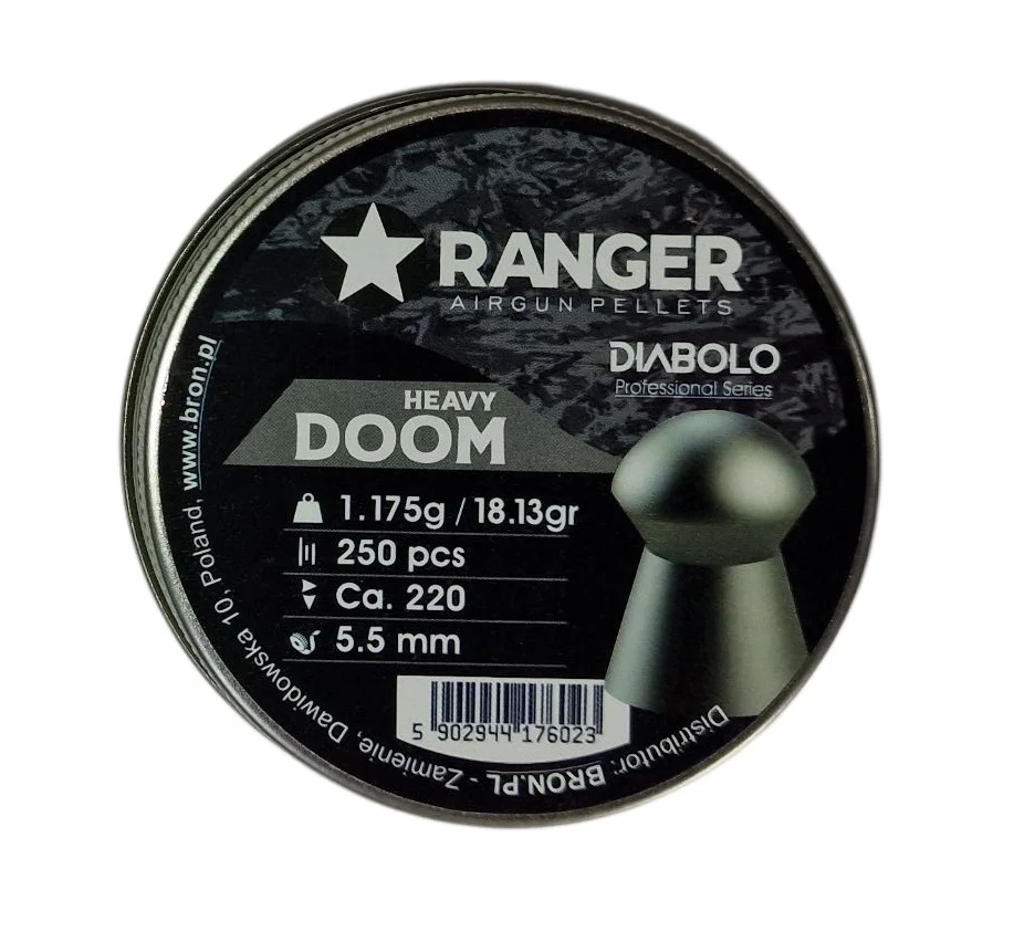 Śrut 5,5 mm Diabolo RANGER Doom Heavy grzybek 250 szt. 1,175 g - widok 3