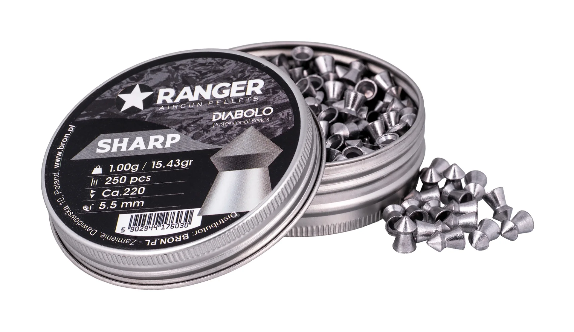 Śrut 5,5 mm Diabolo RANGER Sharp szpic 250 szt. 1,00 g - widok 2