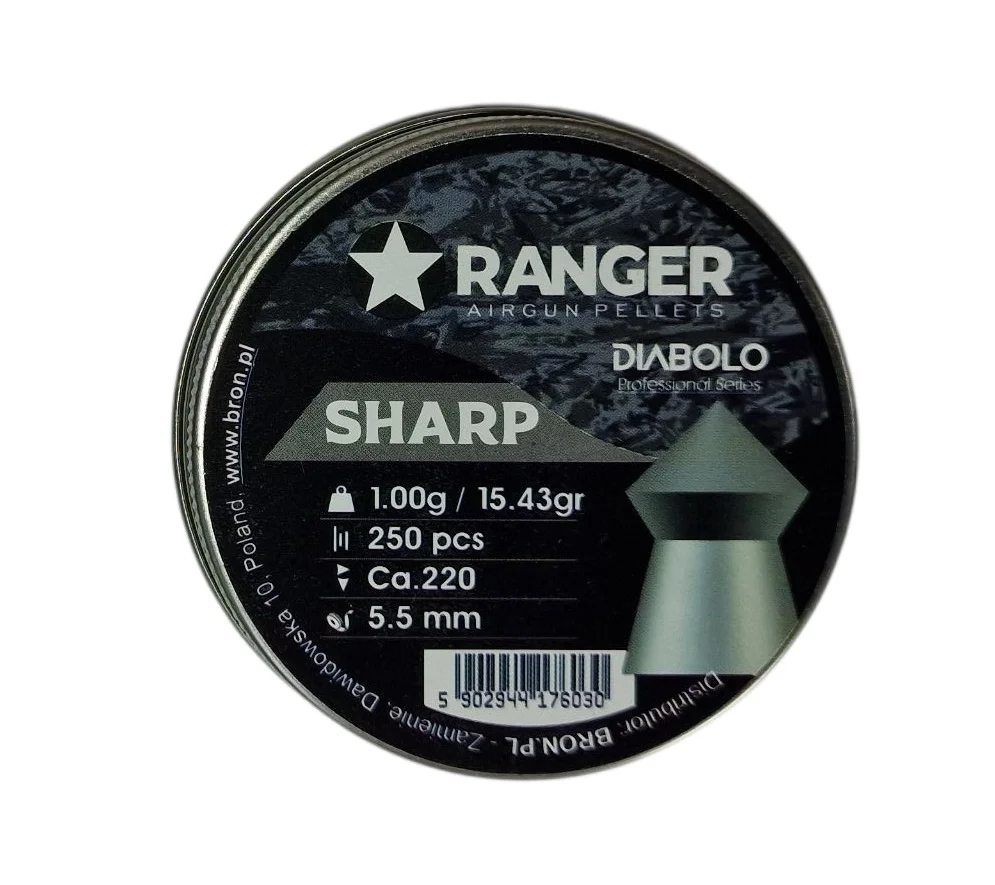 Śrut 5,5 mm Diabolo RANGER Sharp szpic 250 szt. 1,00 g - widok 5
