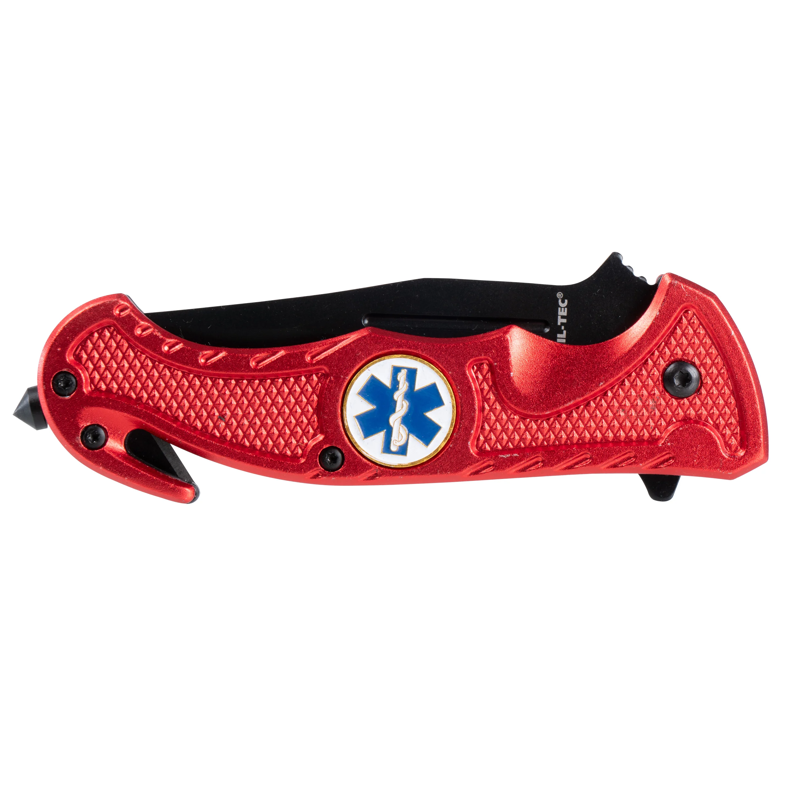 Nóż Mil-Tec Rescue ratowniczy czerwony (15323010) - widok 4