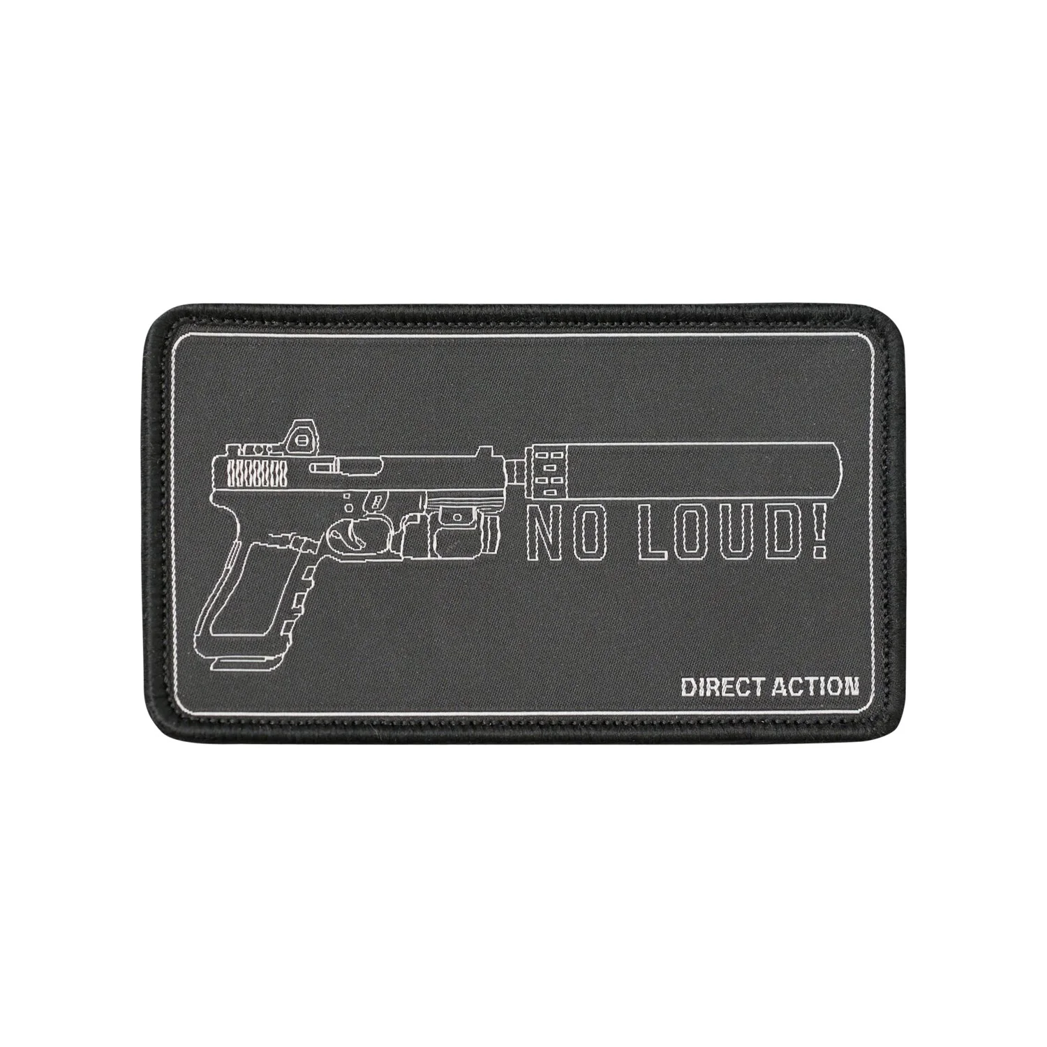 Naszywka Patch NO LOUD! - Black - ( jeden rozmiar ) (PA-DANL-PES-BLK) DIRECT ACTION