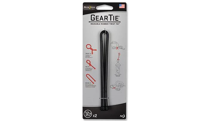 Uchwyt do wiązania Nite Ize Gear Tie 12" - Czarny - 2Pack - GT12-2PK-01