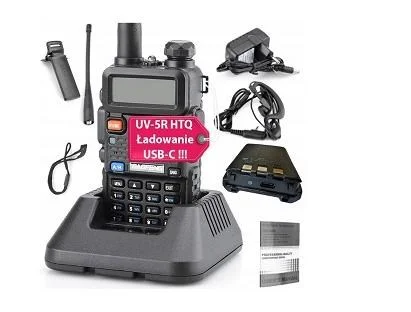 Radiotelefon krótkofalówka Baofeng UV-5R HTQ USB-C - widok 2