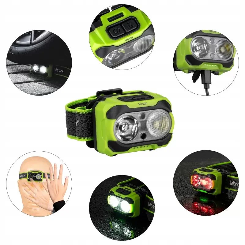 Latarka czołowa Vayox VA0361 600lm IP44 Twin Beam - widok 2