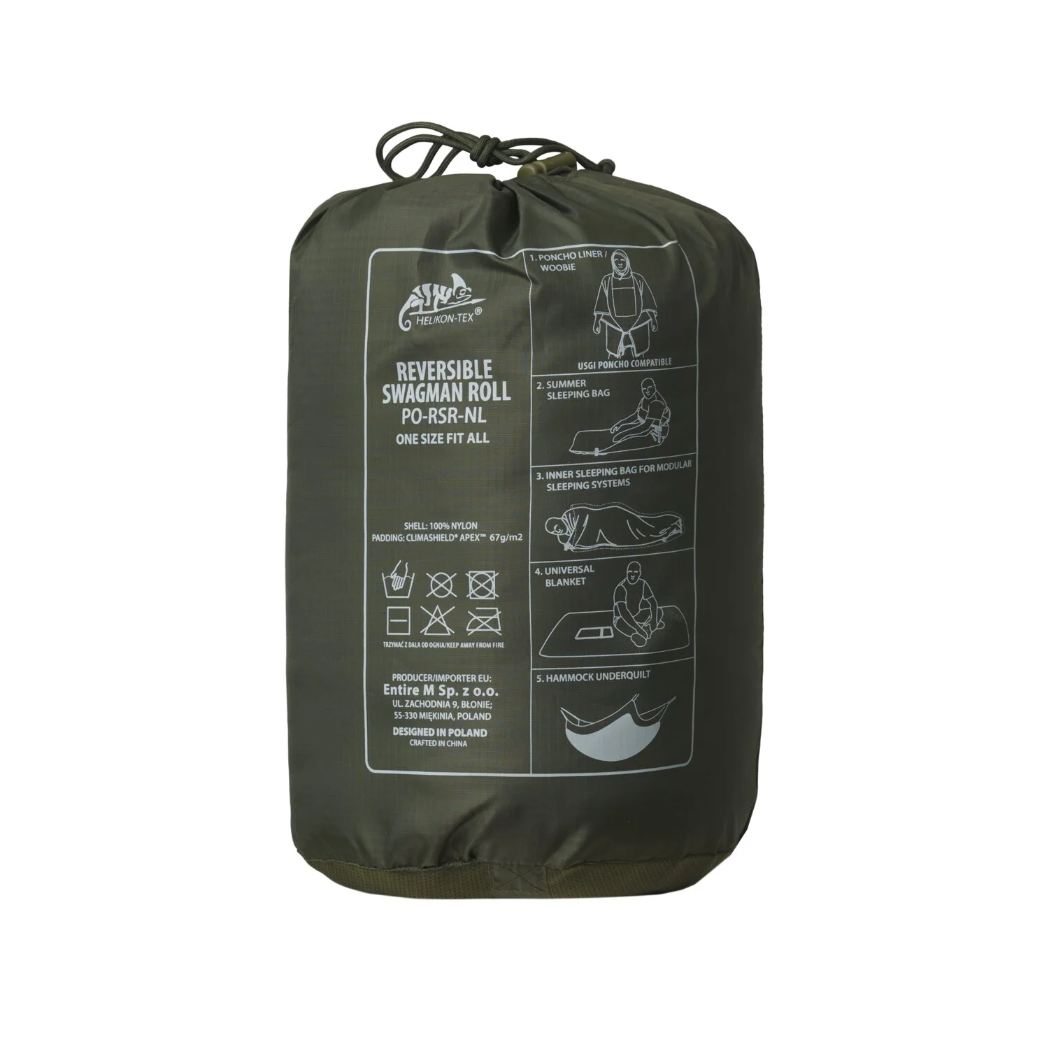 Poncho dwustronne Helikon Swagman Rolll - Mitchell Camo Leaf / Mitchell Camo Clouds ponczo HELIKON-TEX - widok 5