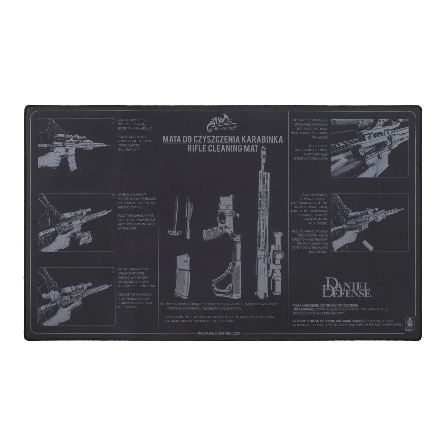 Mata do czyszczenia karabinu - Black -50 cm x 85.5 cm