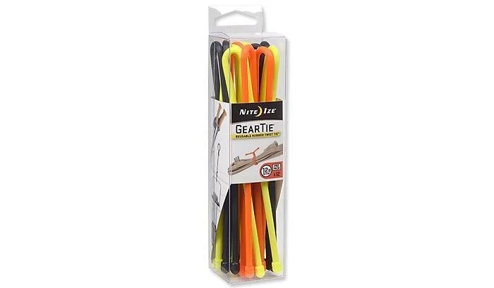 Gear Tie 12   Pro Pack - Assorted - 12Pack - GTPP12-A1-R8 - Nite Ize