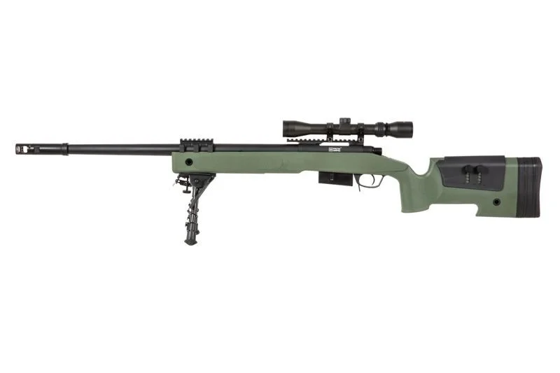 Karabin wyborowy ASG SPECNA ARMS SA-S03 CORE z lunetą i dwójnogiem - oliwkowa (SPE-03-026061)