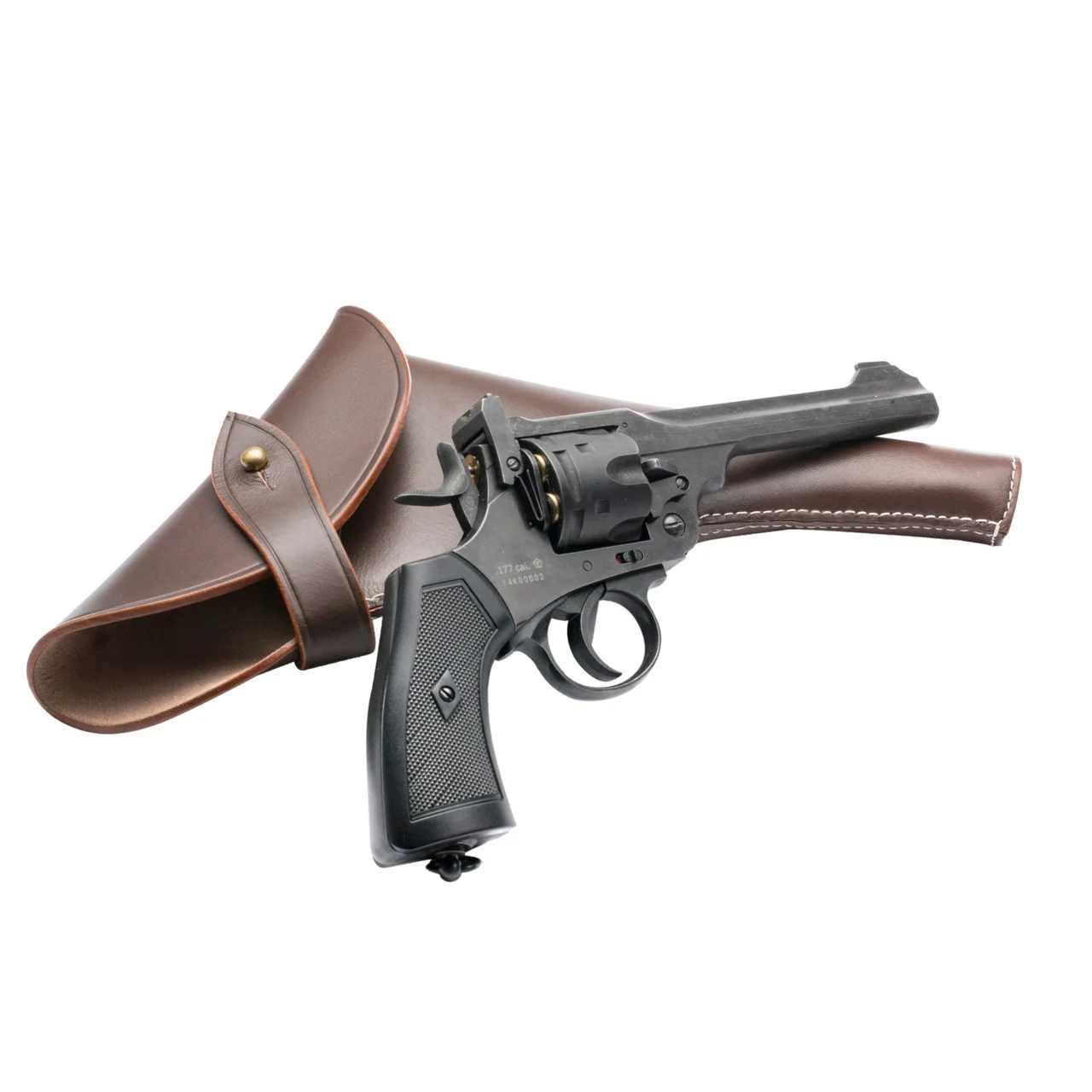 Rewolwer WEBLEY MKVI .455 Service kal.4,5 mm Diabolo łuski 6-strzał.lufa 6" CO2 Battlefield Ekp do17J - widok 3