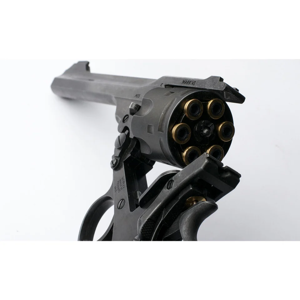 Rewolwer WEBLEY MKVI .455 Service kal.4,5 mm Diabolo łuski 6-strzał.lufa 6" CO2 Battlefield Ekp do17J - widok 4