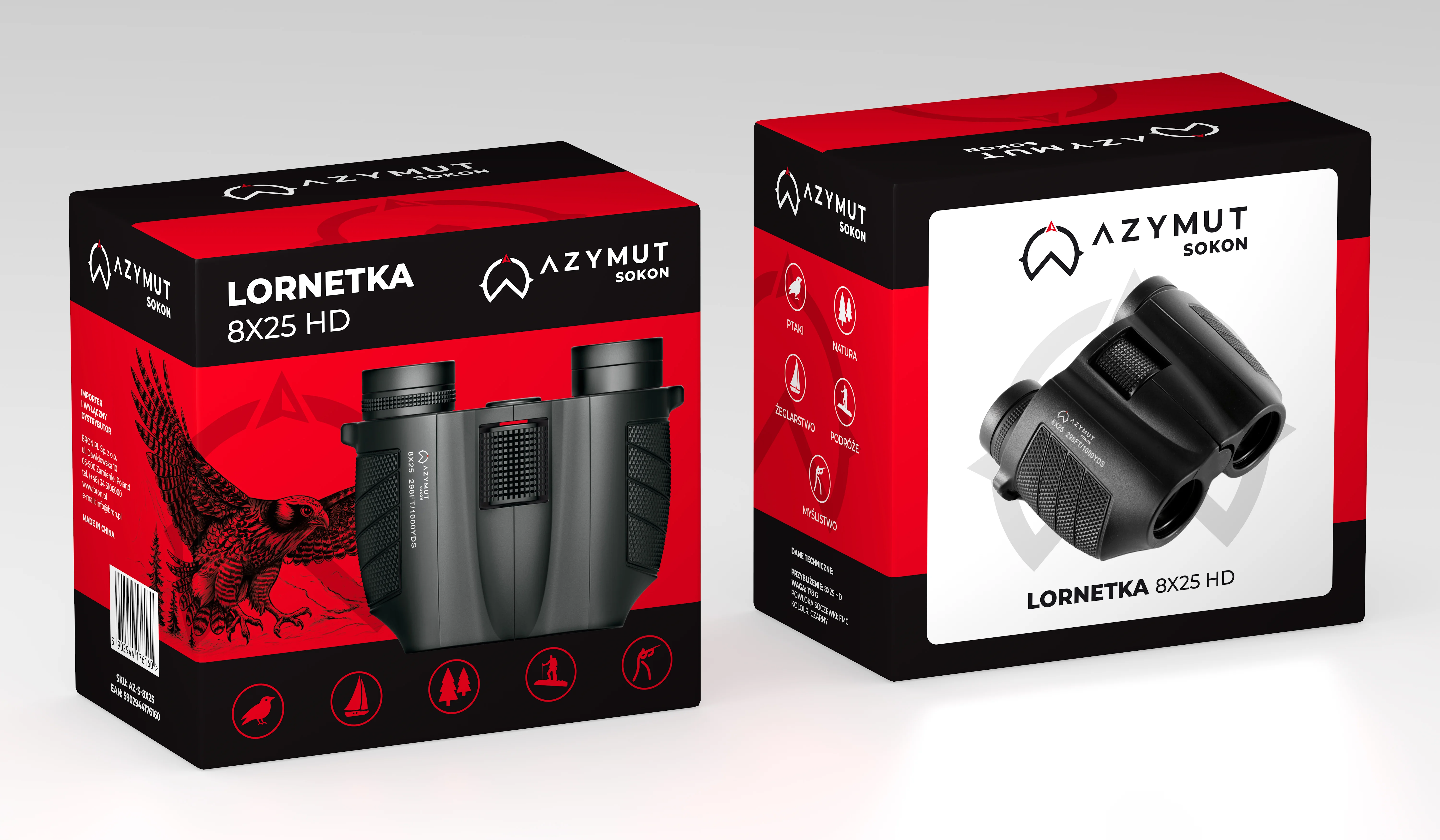 Lornetka AZYMUT Sokon 8x25 HD - widok 3