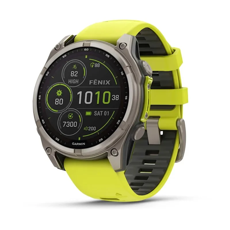 Zegarek Garmin Fenix 8 Solar Sapphire Żółty