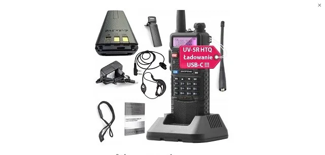 Radiotelefon krótkofalówka Baofeng UV-5R HTQ 3800 USB-C - 1 szt. - widok 4