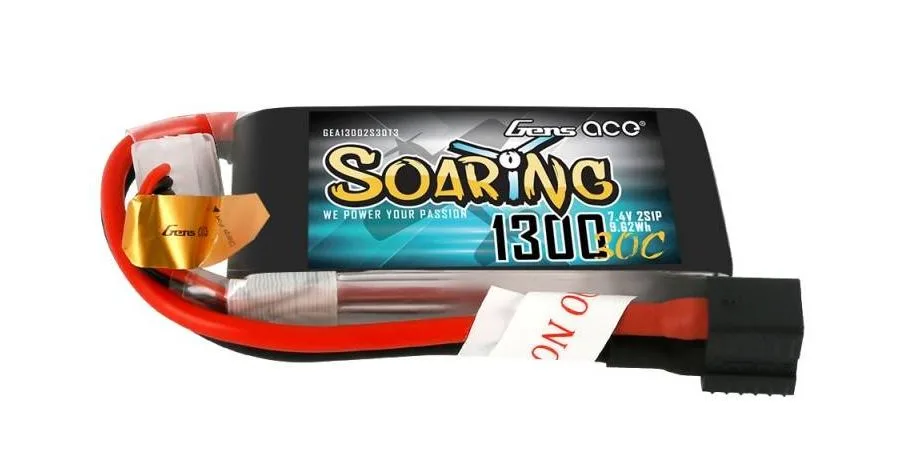 Akumulator Gens Ace Soaring 1300mAh 7.4V 30C 2S1P XT60
