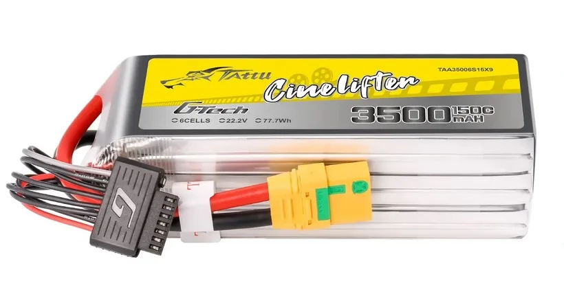 Akumulator Tattu G-Tech 3500mAh 22.2V 150C 6S1P Lipo Battery XT90