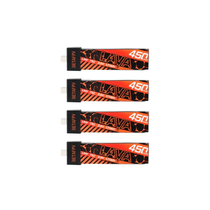 Akumulatory Li-po HV BetaFPV LAVA 1S 3.8V 450mAh 75C baterie 4 sztuki