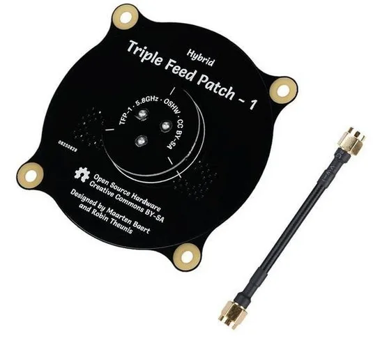 Antena Triple Feed Patch 1- 5.8GHz RHCP+LHCP SMA