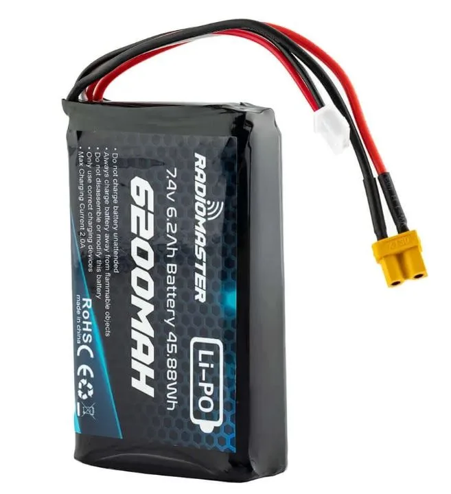 Bateria LiPo 2S 6200mah do Radiomaster Boxer / TX16s / TX15S