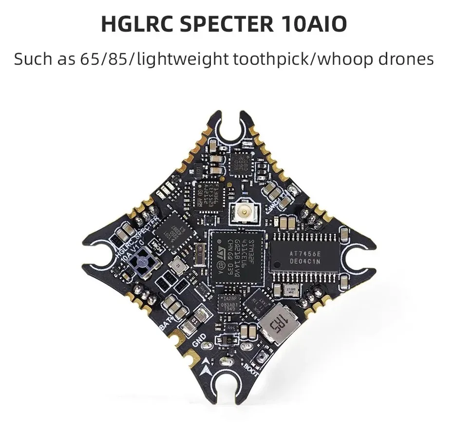 Kontroler lotu AIO 5in1 HGLRC SPECTER F411 4x10A 1-2S ELRS VTX 400mW
