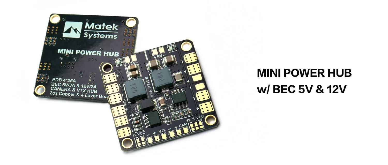 Płytka dystrybucji prądu Matek Mini POWER HUB BEC 5V & 12V