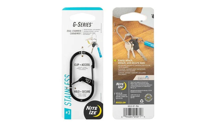 Karabińczyk Nite Ize G-Series Dual Chamber Carabiner #3 - Czarny - GS3-01-R6 - widok 2