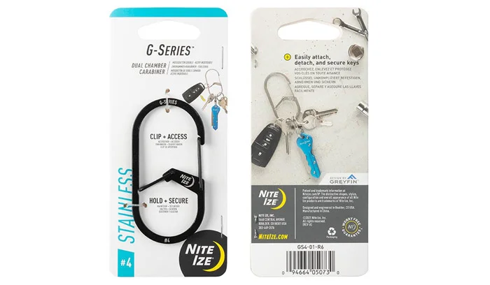 Karabińczyk Nite Ize G-Series Dual Chamber Carabiner #4 - Czarny - GS4-01-R6 - widok 2
