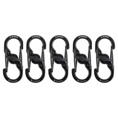 Karabińczyk S-Biner MicroLock - 5 szt. - Stalowy - Czarny - LSBM-01-5R7 - Nite Ize